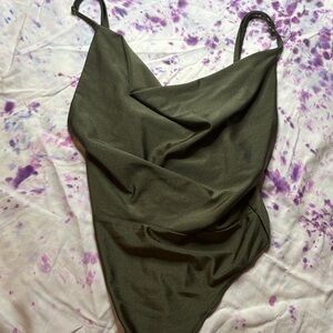 Olive Green Women's Bodysuit